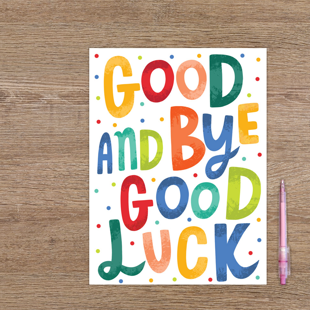 XL kaart - Goodbye and good luck