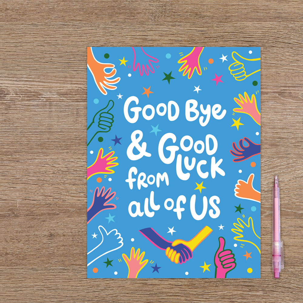 XL kaart - Goodbye and good luck from all of us