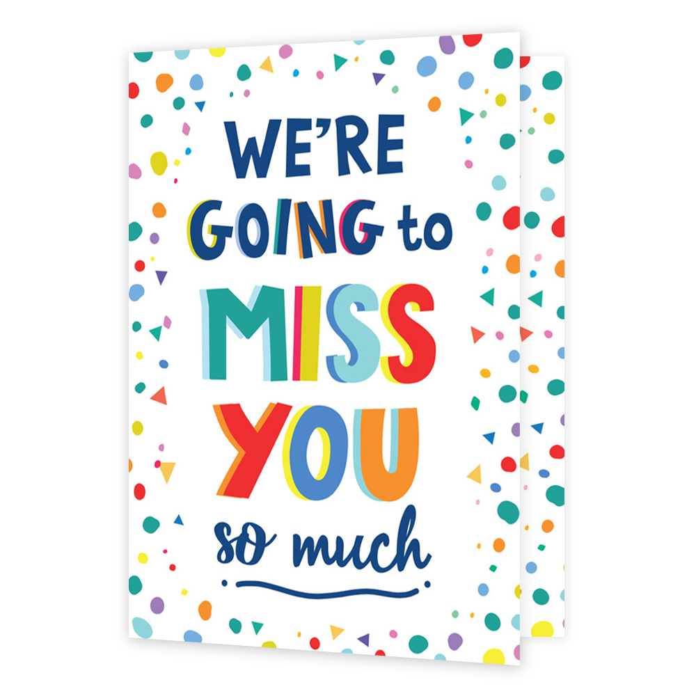 XL kaart - We're going to miss you so much