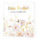 Dikke knuffel in deze moeilijke tijd - Formaat: Standaard - Vorm: Vierkant - Denken aan kaart - Op deze wenskaart zijn bloemen te zien in de kleuren wit, roze, goud en beige. Boven de bloemen staat de tekst: "Dikke knuffel in deze moeilijke tijd". - Snelwenskaart