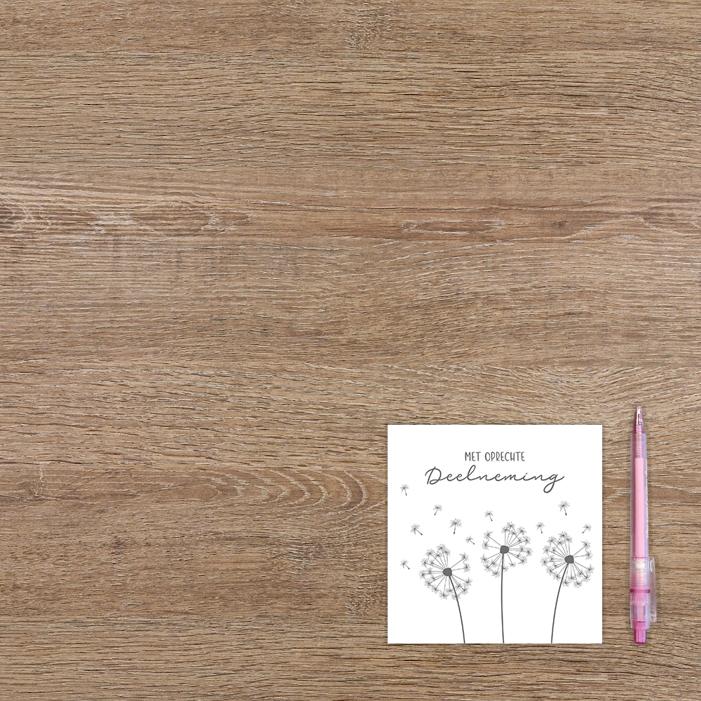 Met oprechte deelneming