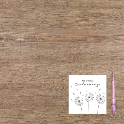 Met oprechte deelneming