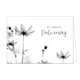 Met oprechte deelneming - Formaat: Standaard - Vorm: Liggend - Condoleance kaart - Op deze wenskaart staan grijze bloemen met de tekst: "Met oprechte deelneming. In deze verdrietige tij die je door moet gaan mag je weten dat wij naast je staan we beseffen dat het moeilijk voor je is om te gaan met dit enorme gemis". - Snelwenskaart