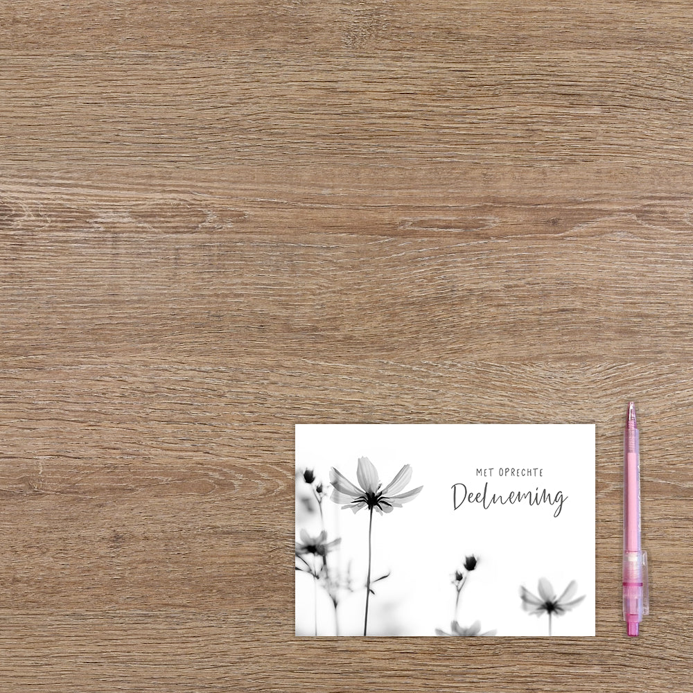 Met oprechte deelneming