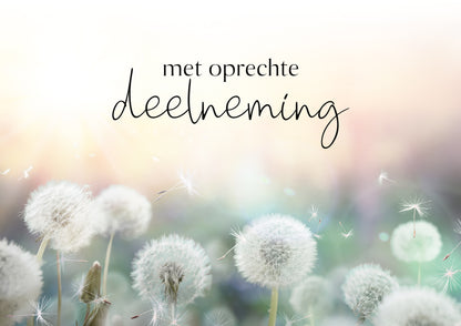 Met oprechte deelneming