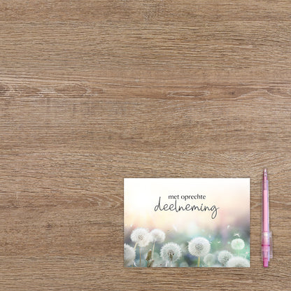 Met oprechte deelneming