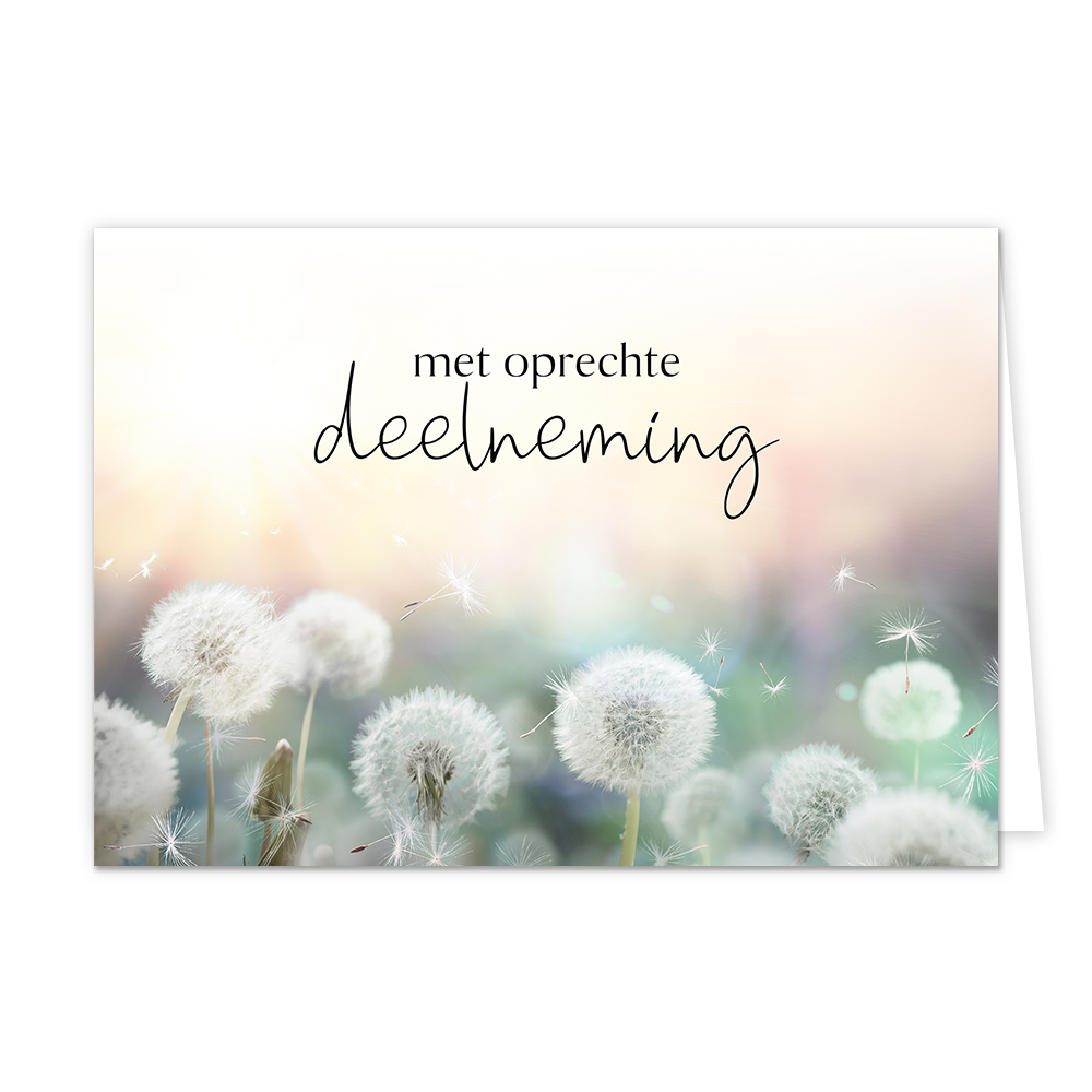 Met oprechte deelneming