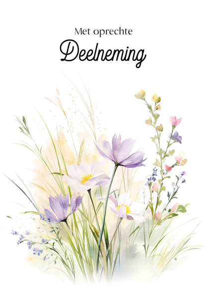 Met oprecht deelneming