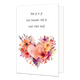 Wat je in je hart bewaart - Formaat: Standaard - Vorm: Staand - Condoleance kaart - Op deze wenskaart staat een hartje omringt door bloemen. Boven de illustratie staat de tekst: "Wat je in je hart bewaart raak je nooit meer kwijt". - Snelwenskaart