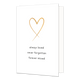 Always loved never forgotten forever missed - Formaat: Standaard - Vorm: Staand - Condoleance kaart - Op deze wenskaart staat centraal een goudkleurige, gestileerde illustratie van een hart dat onderaan gekruist is. Onder dit symbool staat in een strak, donkergrijs lettertype de tekst "always loved", "never forgotten" en "forever missed" onder elkaar gecentreerd. Het geheel is geplaatst tegen een egale, witte achtergrond, wat zorgt voor een minimalistische en serene uitstraling. De illustratie bevat verder
