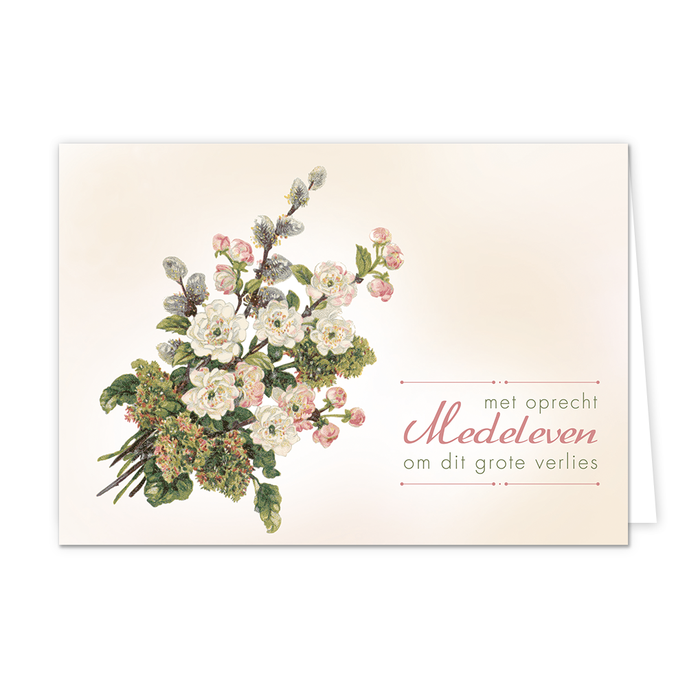 Met oprecht medeleven om dit grote verlies