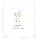 Thank you sooooooo much - Formaat: Standaard - Vorm: Vierkant - Bedankkaart - Op deze wenskaart staat een witte muis met daaronder de tekst: "Thank you sooooooo much". - Snelwenskaart