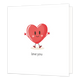 Love you - Formaat: Standaard - Vorm: Vierkant - Liefdeskaart - Op deze wenskaart staat een rood hart met daaronder de tekst: "Love you". - Snelwenskaart