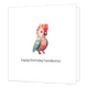 Happy birthday handsome - Formaat: Standaard - Vorm: Vierkant - Verjaardagskaart - Op deze wenskaart staat een papegaai met daaronder de tekst: "Happy birthday handsome". - Snelwenskaart
