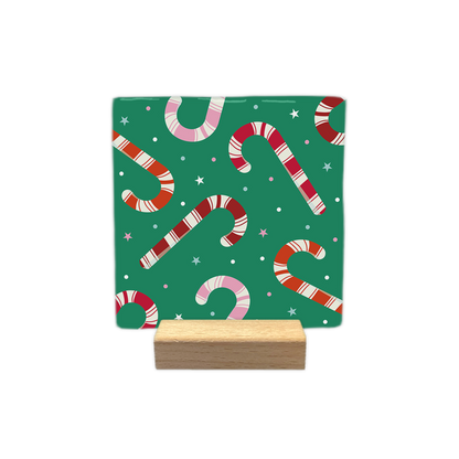 Candy canes - Decoratie tegel - Formaat: - - Snelwenskaart