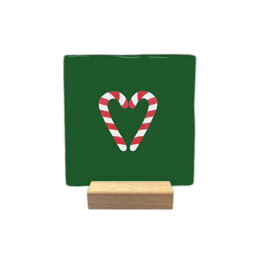 Candy canes hart - Decoratie tegel - Formaat: - - Snelwenskaart