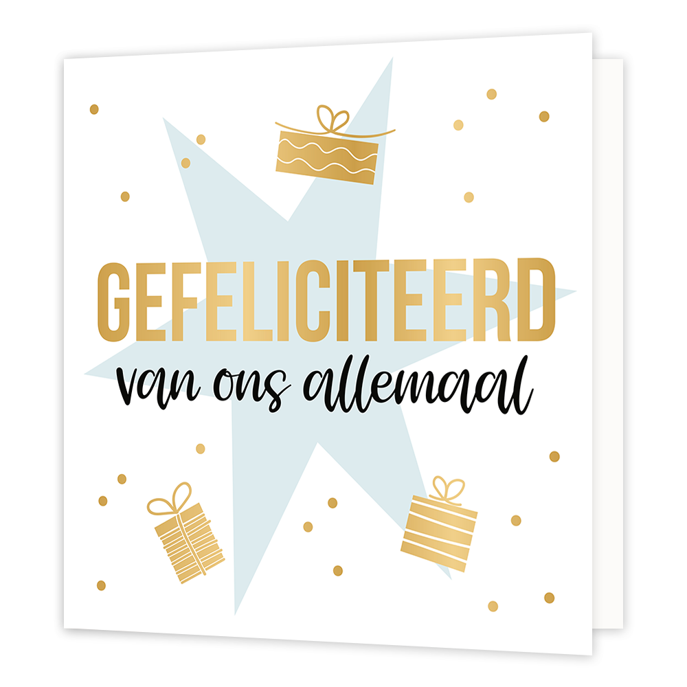 XL kaart - Gefeliciteerd van ons allemaal