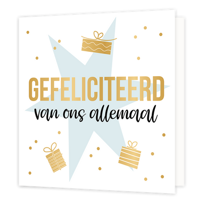 XL kaart - Gefeliciteerd van ons allemaal