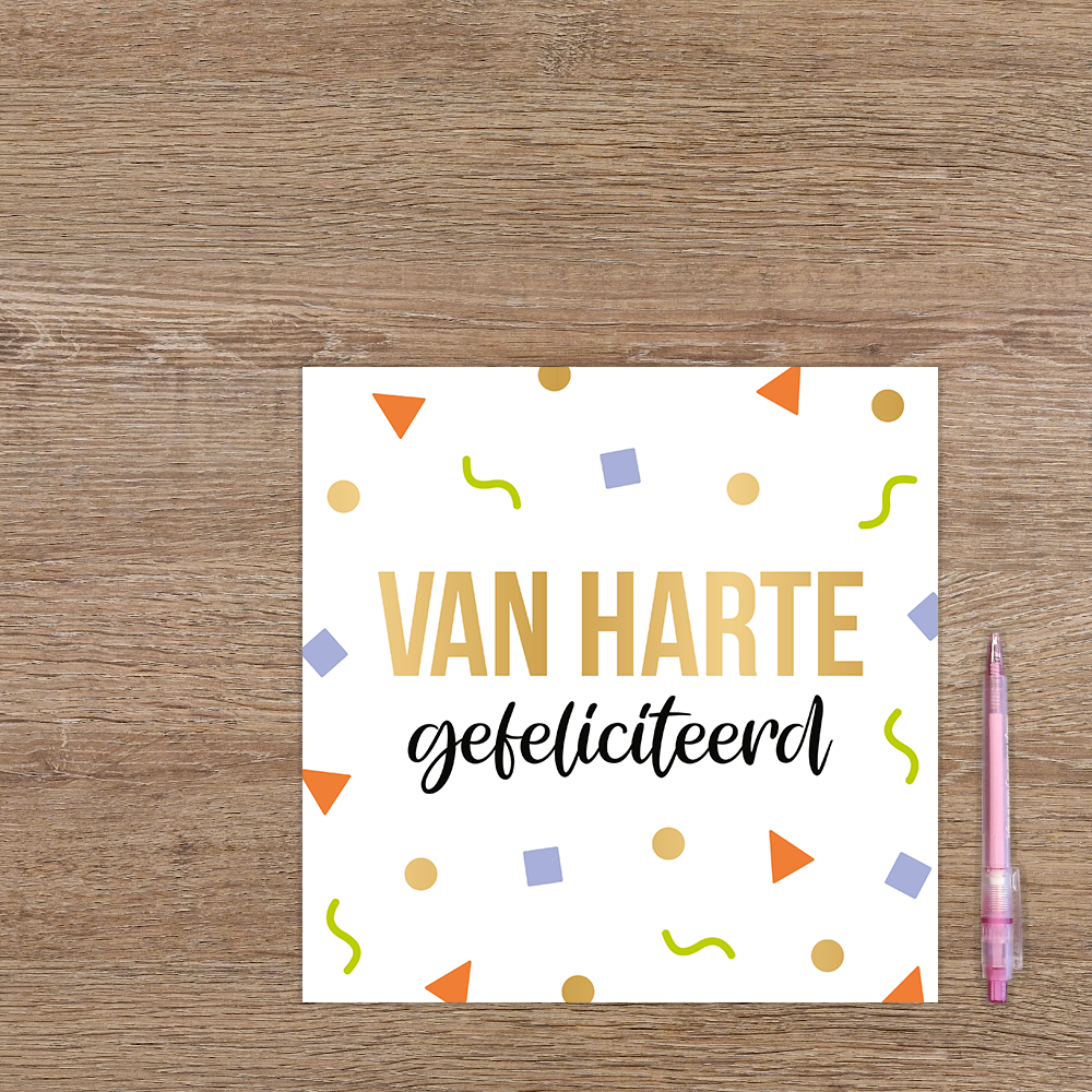 XL kaart - Van harte gefeliciteerd