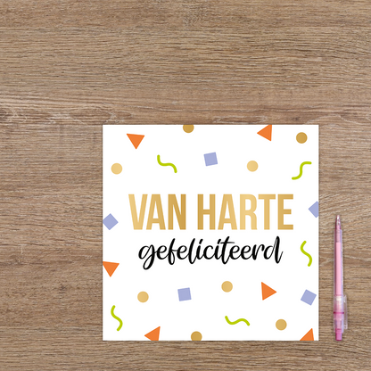 XL kaart - Van harte gefeliciteerd