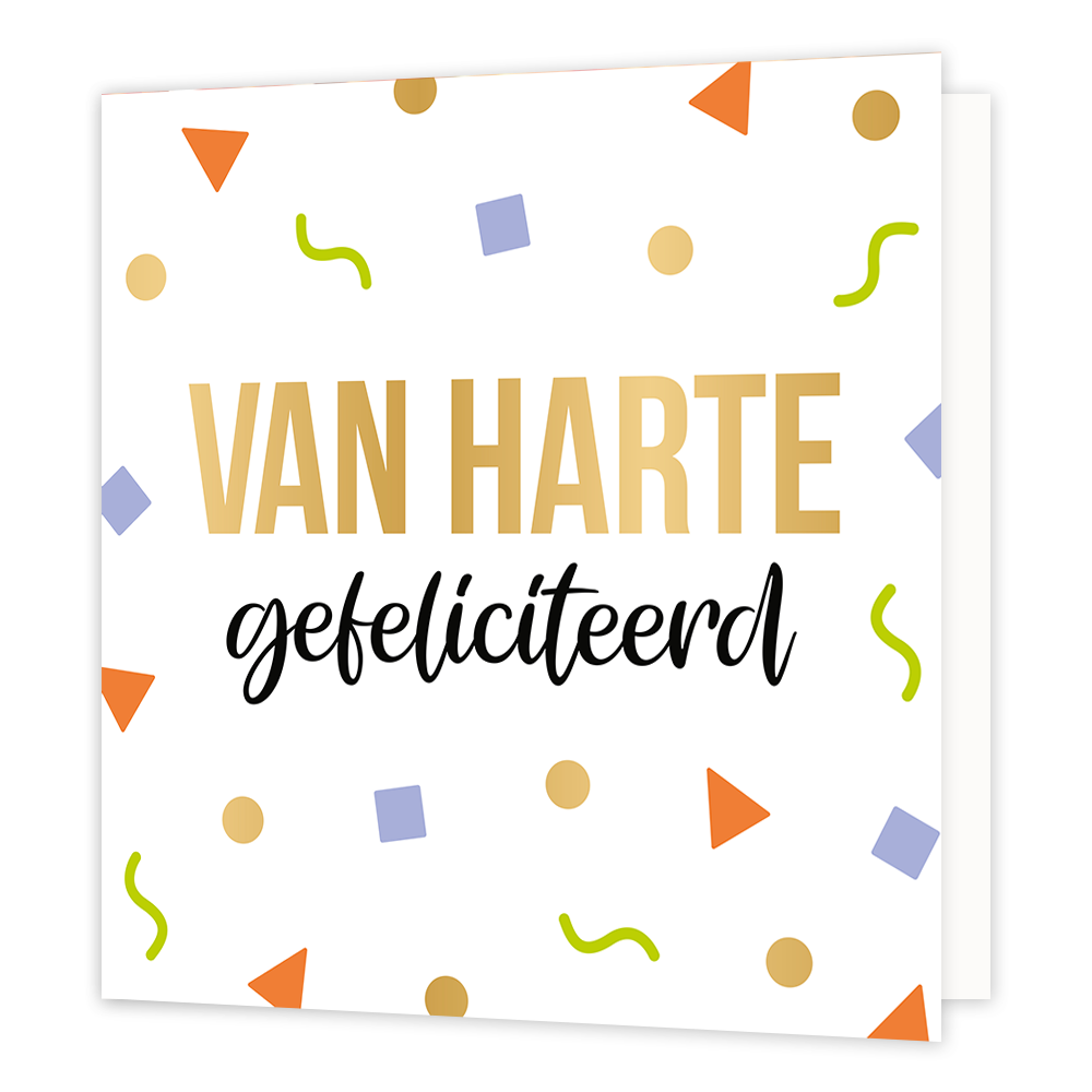 XL kaart - Van harte gefeliciteerd