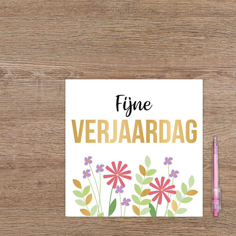 XL kaart - Fijne verjaardag