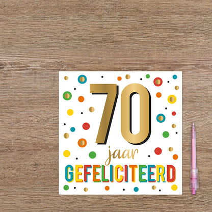 XL - 70 jaar gefeliciteerd