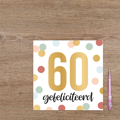 XL kaart - 60 gefeliciteerd