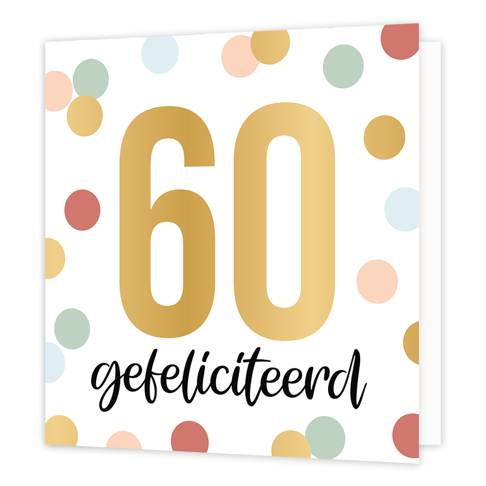XL kaart - 60 gefeliciteerd