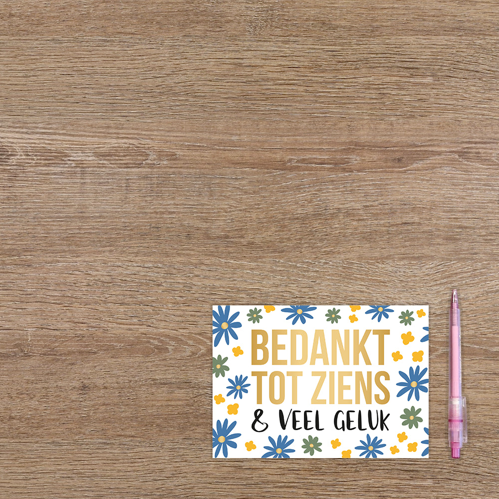 Bedankt en tot ziens