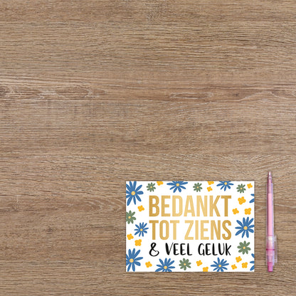 Bedankt en tot ziens