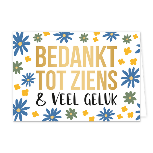 Bedankt en tot ziens