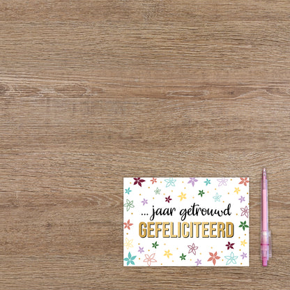 x jaar getrouwd gefeliciteerd