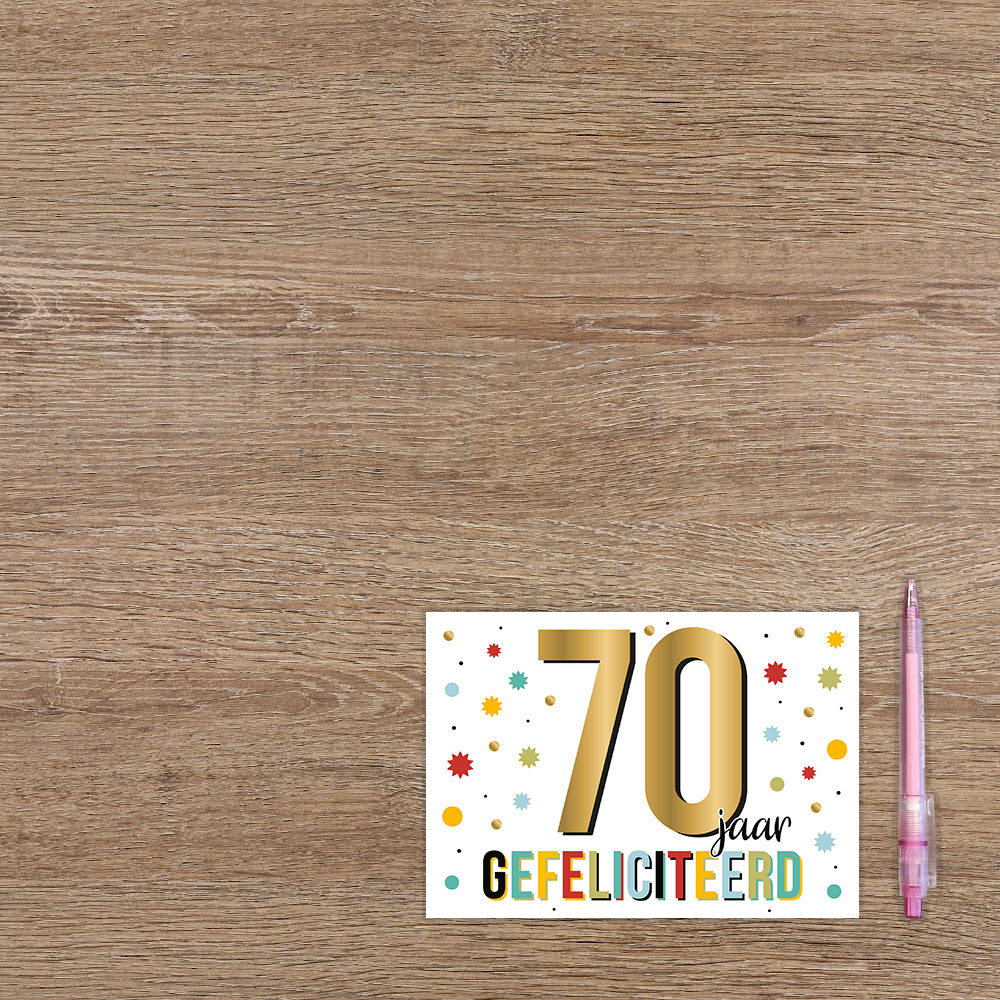 70 jaar gefeliciteerd