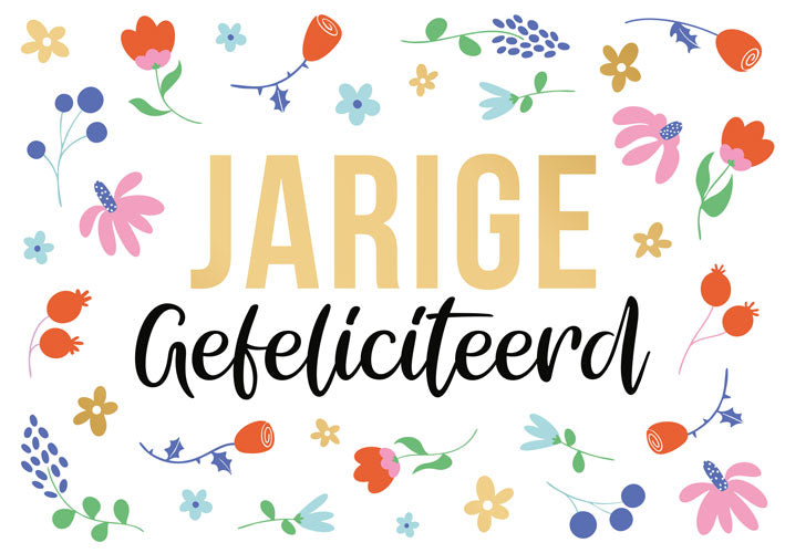 Jarige gefeliciteerd
