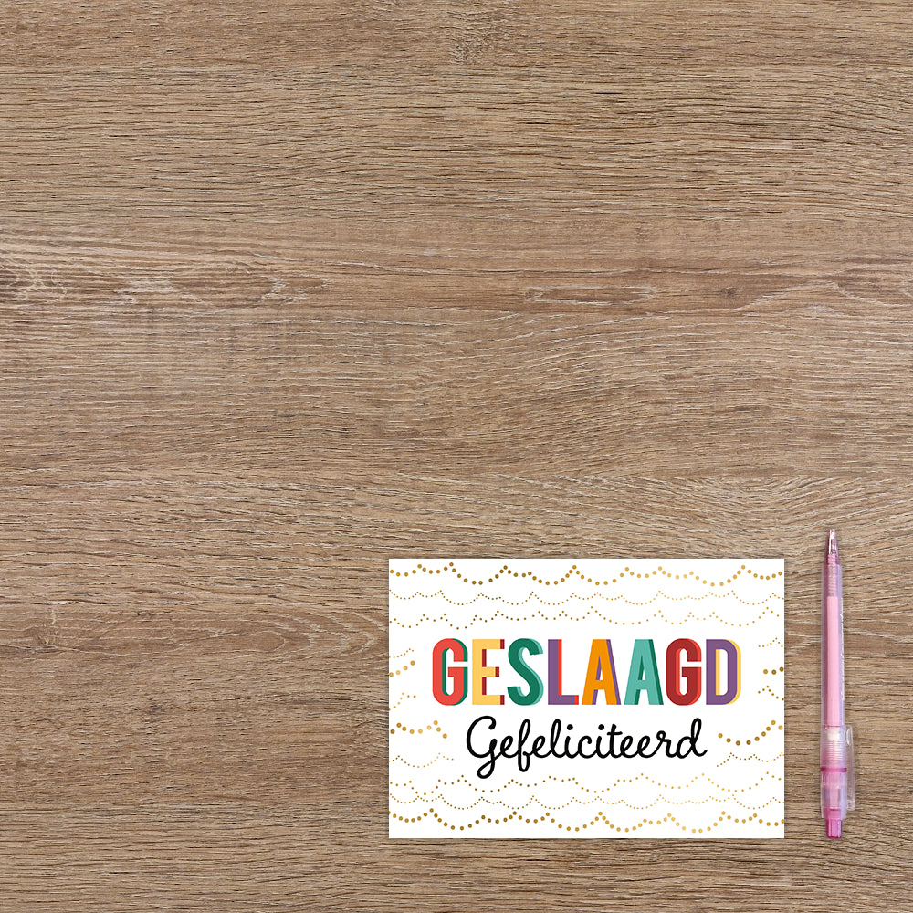 Geslaagd gefeliciteerd