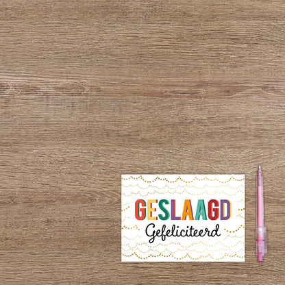 Geslaagd gefeliciteerd