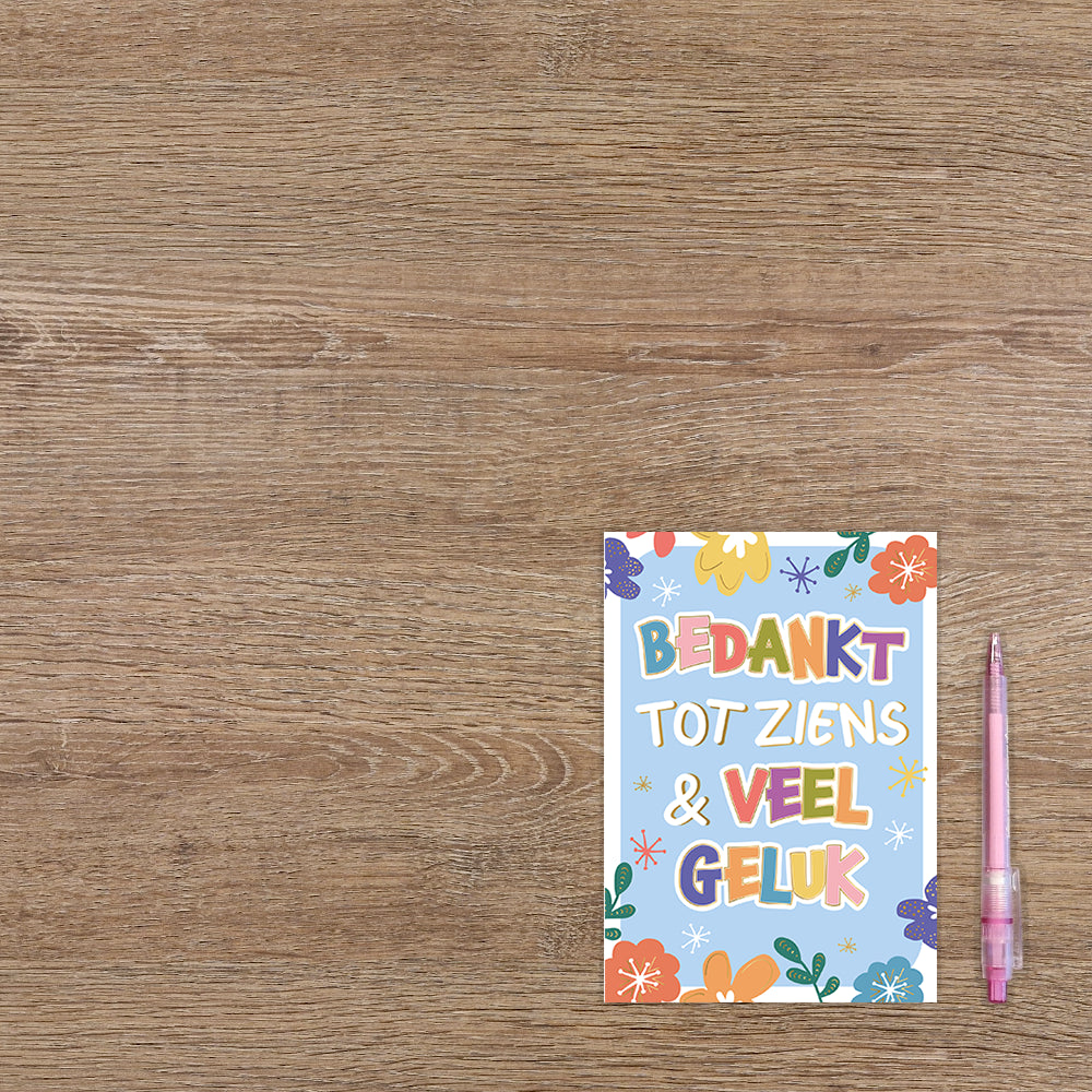 Bedankt en tot ziens