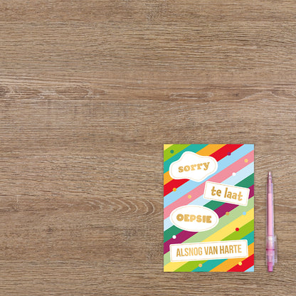 Sorry te laat alsnog van harte