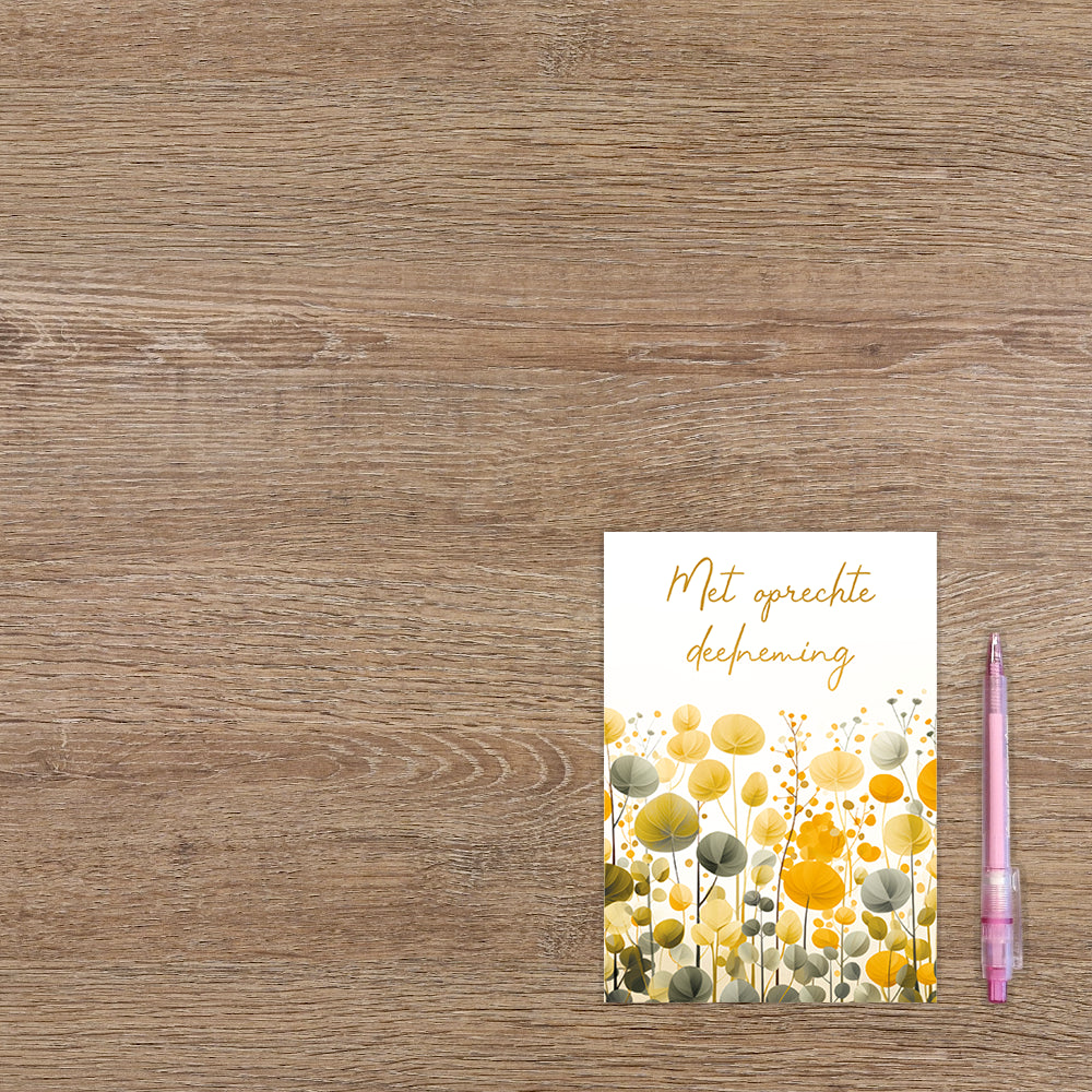 Met oprechte deelneming