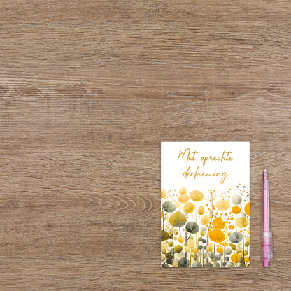 Met oprechte deelneming