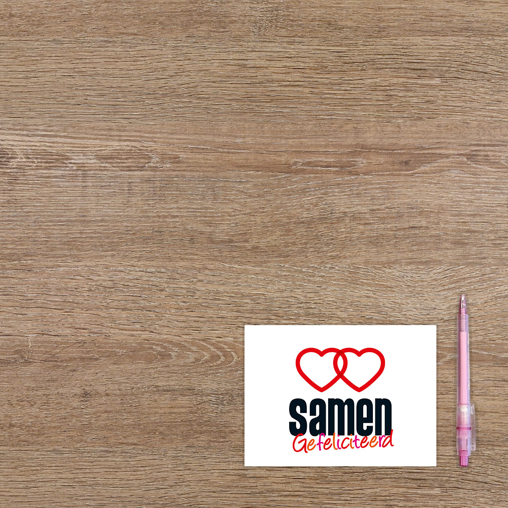 Samen, gefeliciteerd