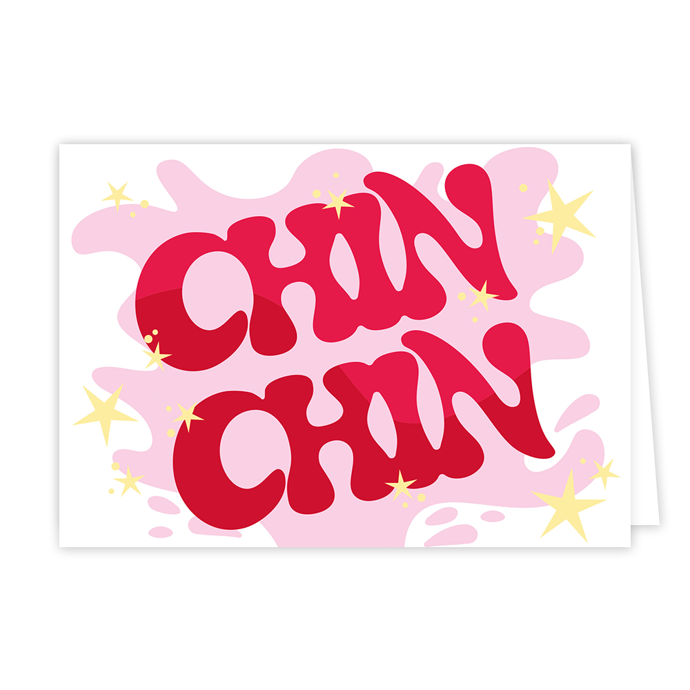 Chin chin - Formaat: Normaal - Vorm: Liggend - Proost kaart - Op deze wenskaart staat de tekst: "Chin chin". - Snelwenskaart