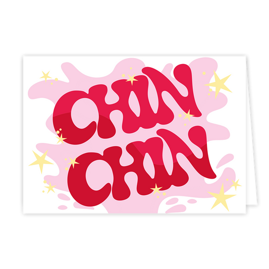 Chin chin - Formaat: Normaal - Vorm: Liggend - Proost kaart - Op deze wenskaart staat de tekst: "Chin chin". - Snelwenskaart
