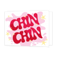 Chin chin - Formaat: Standaard - Vorm: Liggend - Proost kaart - Op deze wenskaart staat de tekst: "Chin chin". - Snelwenskaart