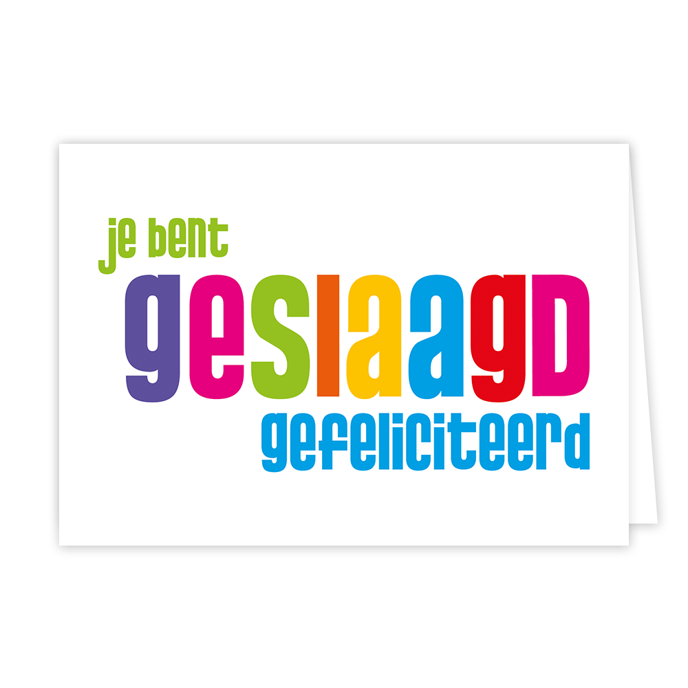 Je bent geslaagd