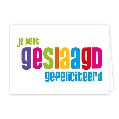 Je bent geslaagd
