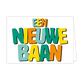 Een nieuwe baan - Formaat: Standaard - Vorm: Liggend - Succes kaart - Op deze wenskaart staat de tekst: "Een nieuwe baan". - Snelwenskaart