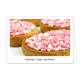 Hoera! Een dochter - Formaat: Klein - Vorm: Liggend - Geboortekaart - Op deze wenskaart staan beschuit met roze muisjes met daaronder de tekst: "Hoera! Een dochter". - Snelwenskaart