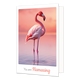 You are flamazing - Formaat: Klein - Vorm: Staand - Complimentenkaart - Op deze wenskaart staat een roze flamingo die in het water staat. Onder de illustratie staat de tekst: "You are flamazing". - Snelwenskaart